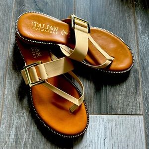 Leather Sandals - flats. Size 9.5 (fit closer to a 9)